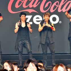 「コカ・コーラ ゼロ」のイベントに出席したEXILEのUSA、TETSUYA、NAOTO、NAOKI（左から）