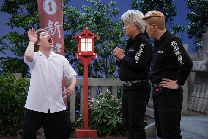 「東京ぶちゃぶリベンジャーズ」左から)せいや、松尾駿、長田庄平 (C)フジテレビ