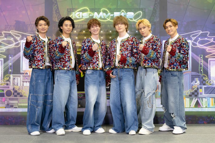 Kis-My-Ft2(左から)横尾渉、藤ヶ谷太輔、宮田俊哉、玉森裕太、千賀健永、二階堂高嗣/撮影:田中聖太郎