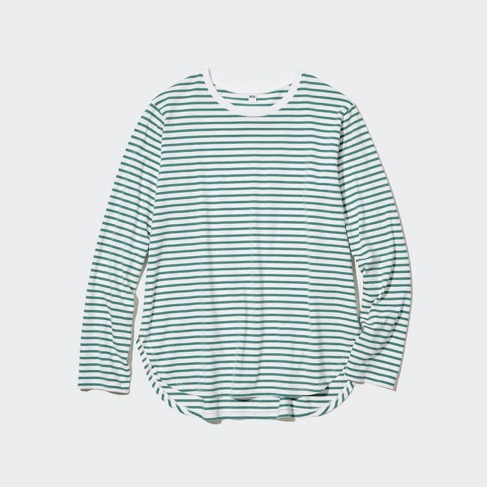 ユニクロ トップス 2023春 ユニクロ uniqlo レディース おすすめ オススメ コスパ 2023 春 トップス ソフトコットンボーダーラウンドヘムT ボーダーT