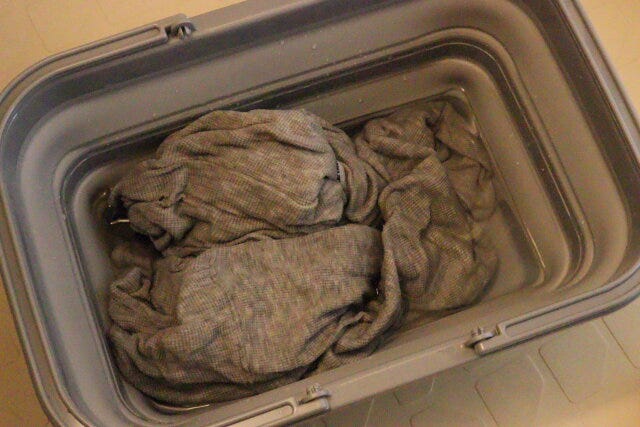 ダイソーの折りたたみソフトバスケット(9.35L)7 ダイソーの折りたたみソフトバスケット(9.35L)7