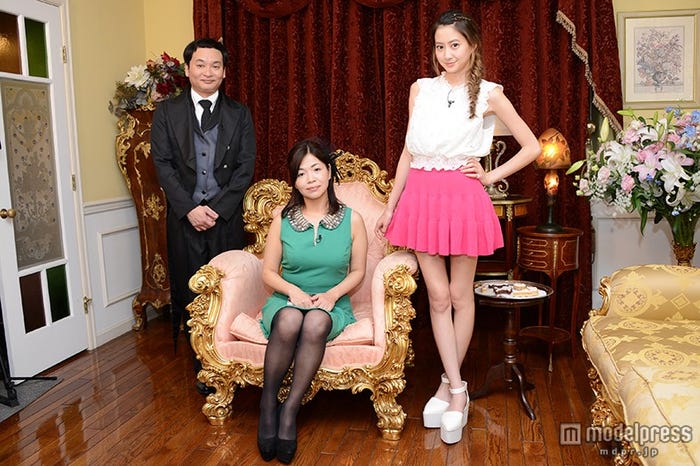 「フジテレビ+(プラス)」のトーク番組「イイ女の条件~極上美女対談~」(5月8日)に出演する(左より)鬼ヶ島・アイアム野田、大久保佳代子、河北麻友子