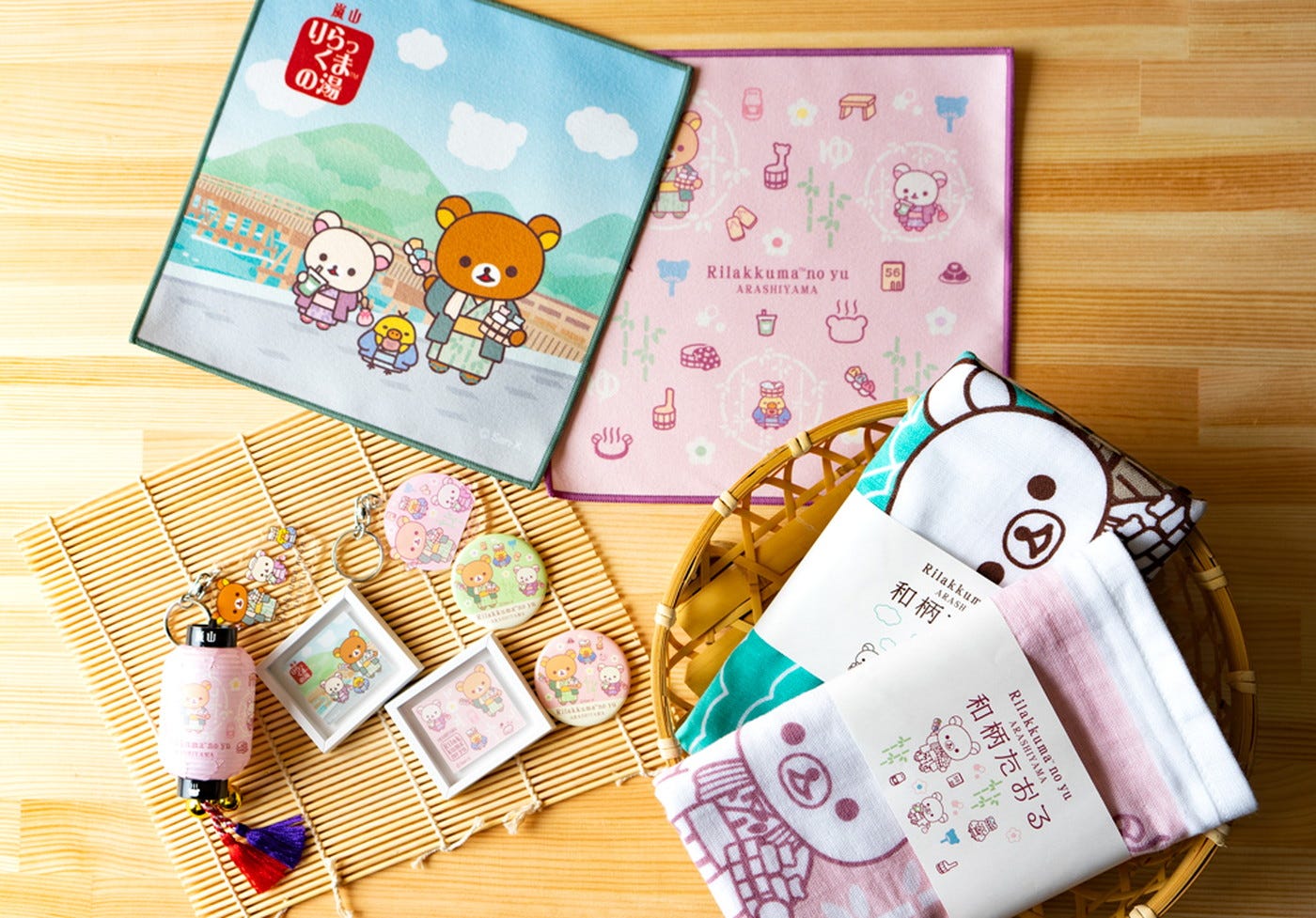 京都・嵐山にリラックマのグッズショップ「おみやげどころ 嵐山 りらっくまの湯」誕生