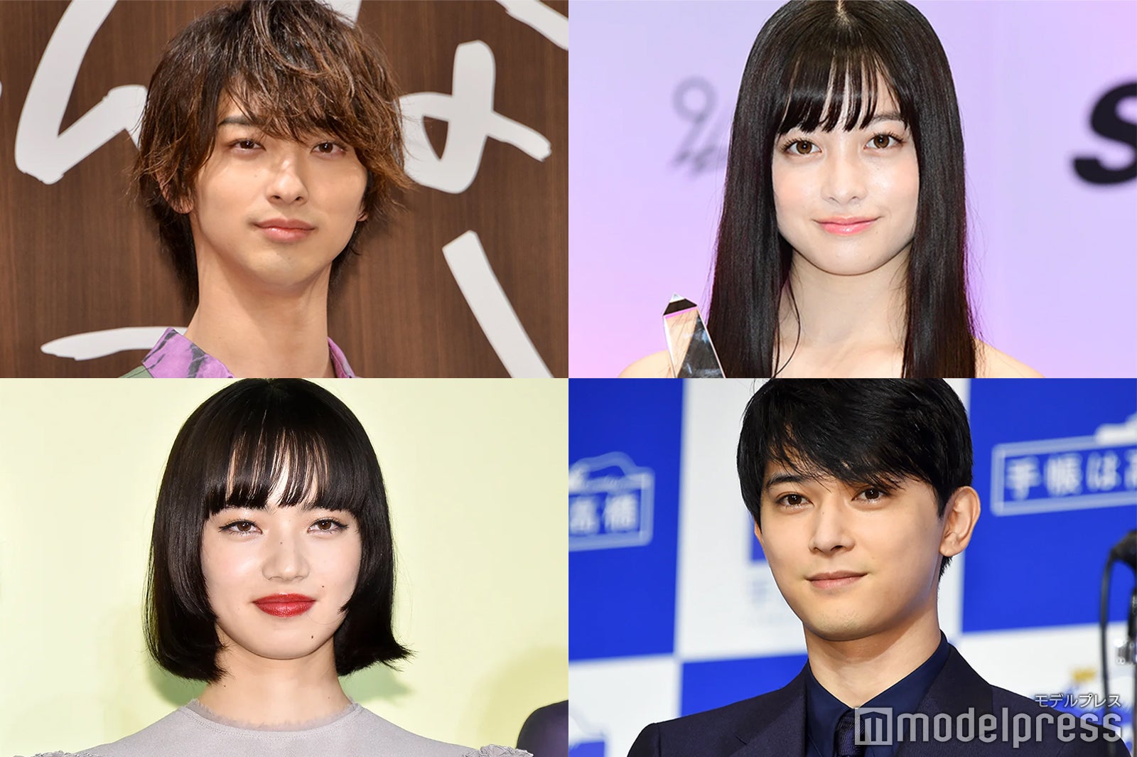 （左上から時計回りに）横浜流星、橋本環奈、吉沢亮、小松菜奈 （C）モデルプレス