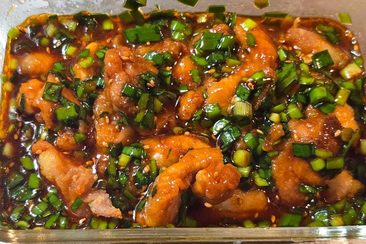 カリカリチキンのニラだれ