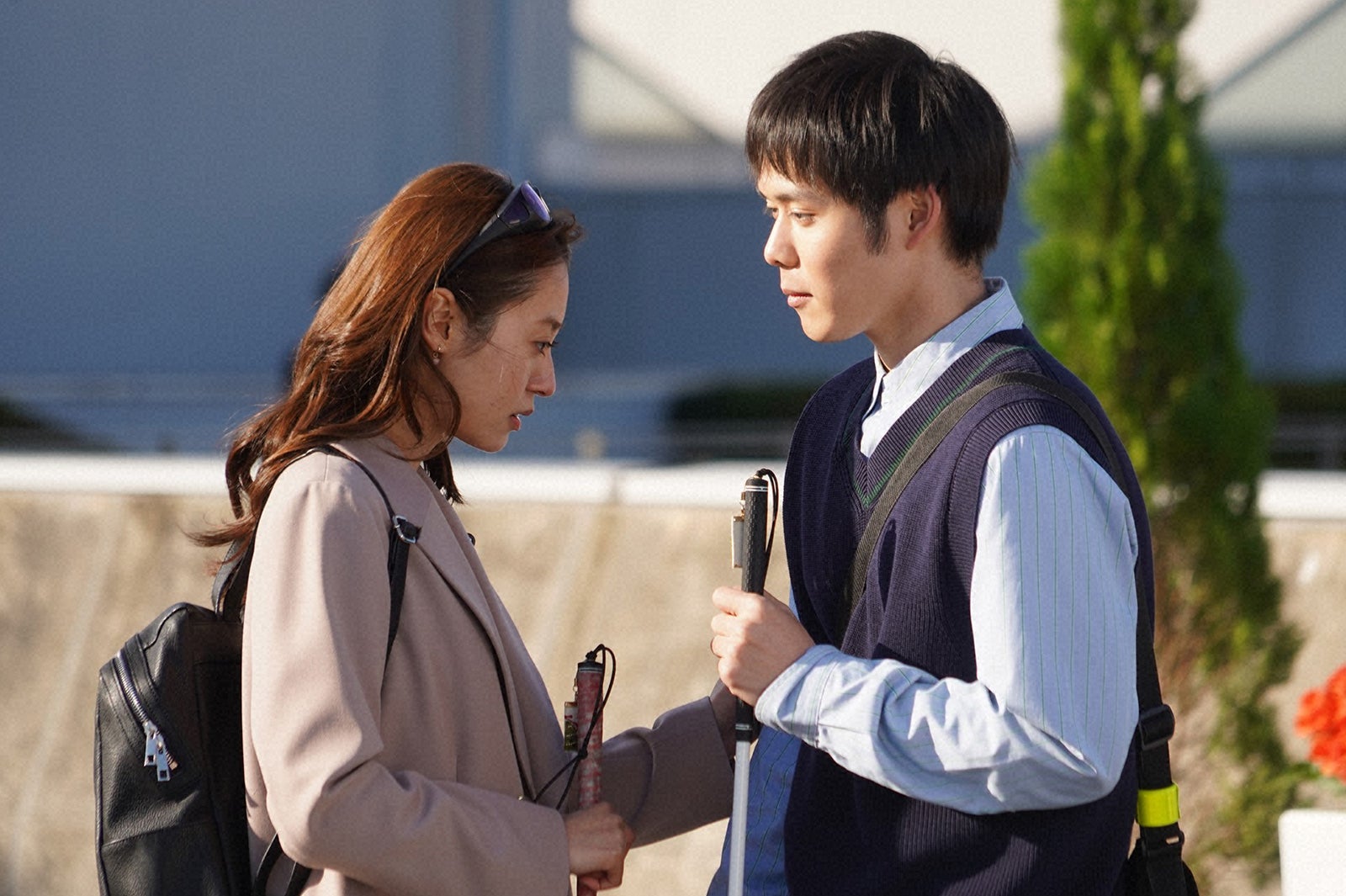 田辺桃子、細田佳央太 「恋です！～ヤンキー君と白杖ガール～」最終話より（C）日本テレビ