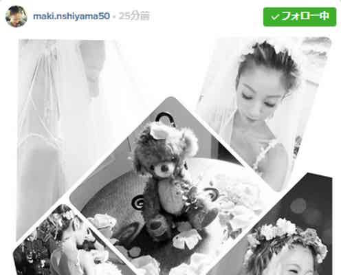 西山茉希、ハワイでの挙式を報告「結婚2年目の記念日」