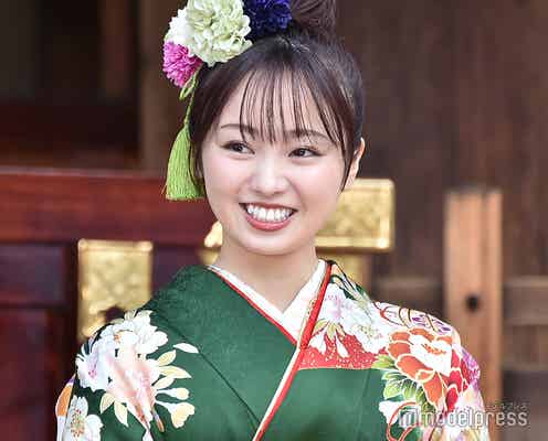 今泉佑唯、艷やか晴れ着姿で笑顔 2020年の抱負は「緊褌一番」