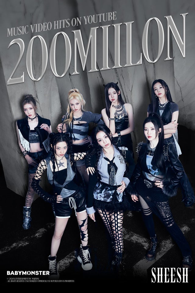“YG怪物新人”BABYMONSTERが快挙 K-POPガールズグループ最短でデビュー曲MV2億再生を突破