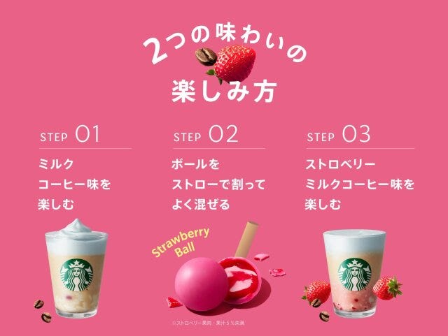 スタバの1杯で2種類の味が楽しめる春空