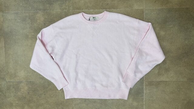 ユニクロスムースコットンクルーネックセーター　PINK