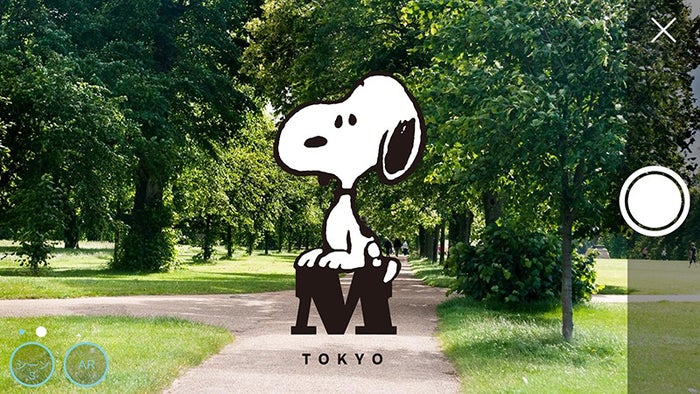 専用アプリを使えば敷地内でスヌーピーらと写真が撮れる（C）Peanuts Worldwide LLC