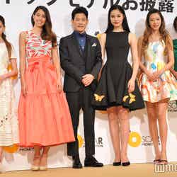（左から）河北麻友子、森泉、矢野浩二、王一、胡櫻馨、LIZA（C）モデルプレス