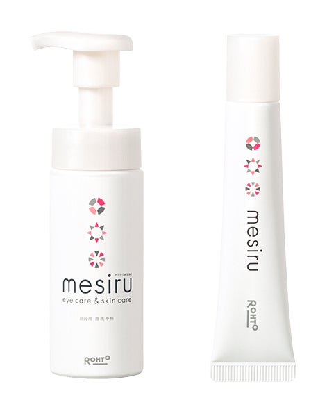 （左から）「mesiru　アイスキンケアシャンプー」と「mesiru　アイスキンケアクリーム」（販売名：ロートアイスキンケアシャンプー、ロートアイスキンケアクリーム）
