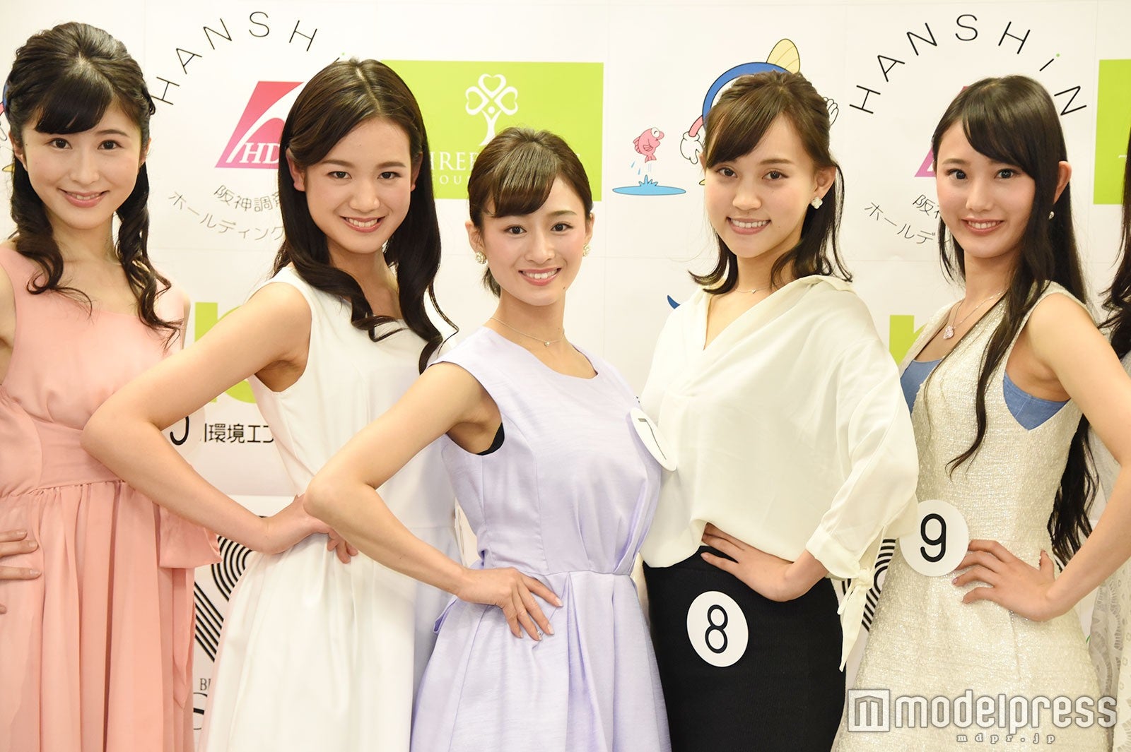 野田夏希さん、岡部七子さん、水草文香さん、高橋茉莉さん、寺浦帆南さん （C）モデルプレス