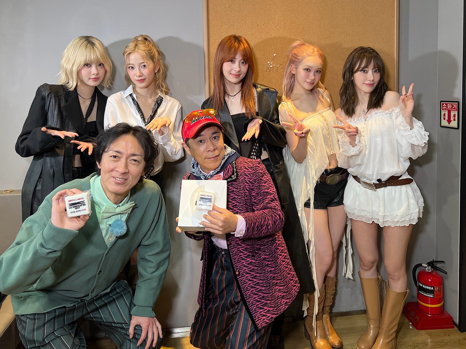 LE SSERAFIM、ナインティナイン（C）フジテレビ