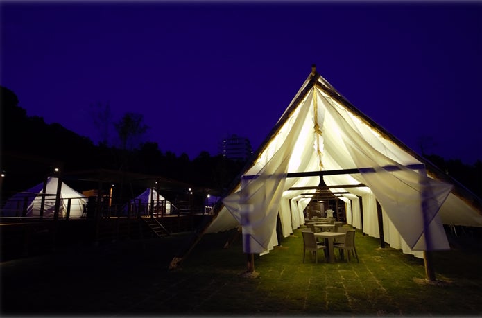 貸切りグランピング『The Bond』／画像提供：マリントピアリゾート