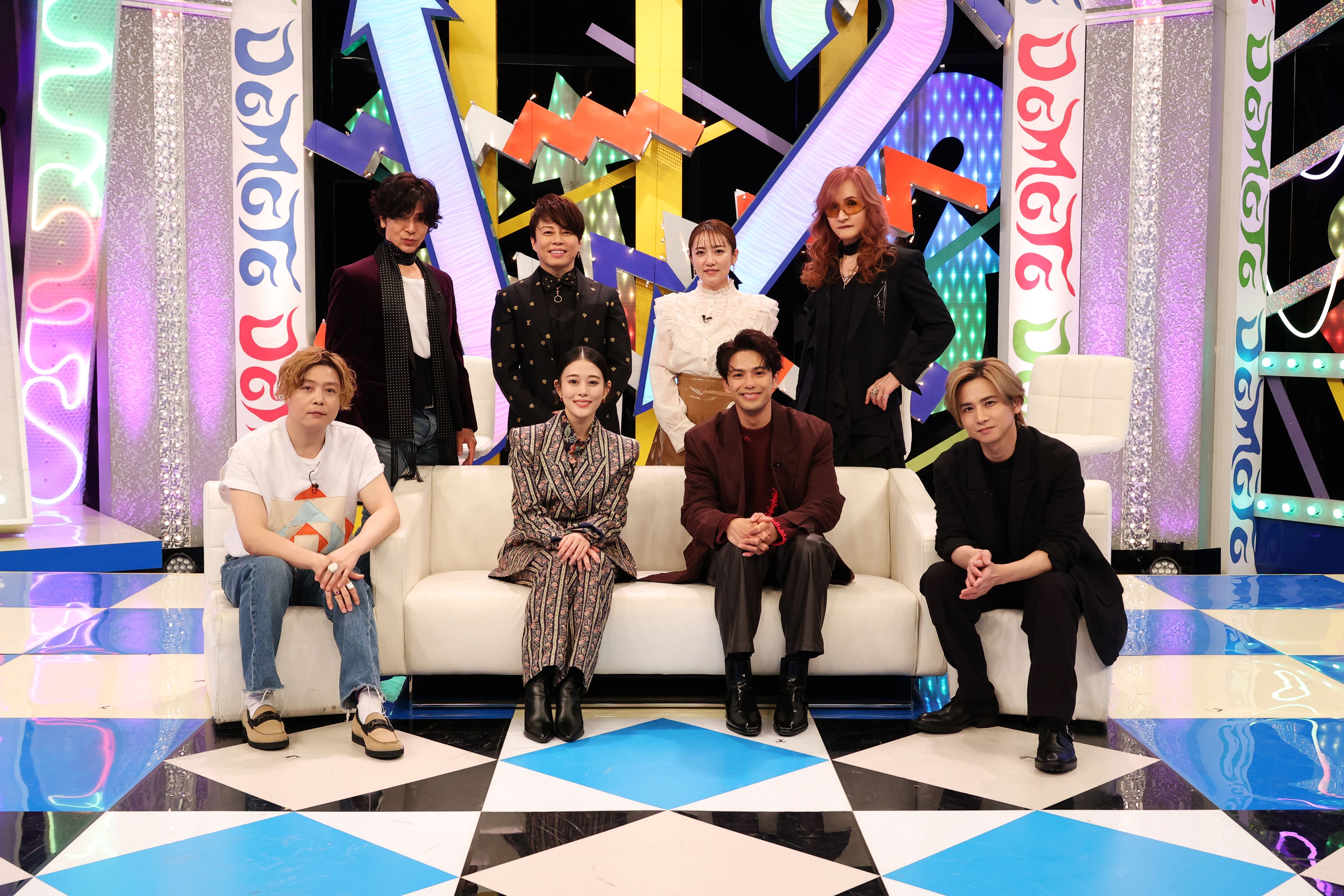 （上段左から）武田真治、西川貴教、高橋みなみ、高見沢俊彦／（下段左から）堂本剛、高畑充希、森崎ウィン、堂本光一（C）フジテレビ