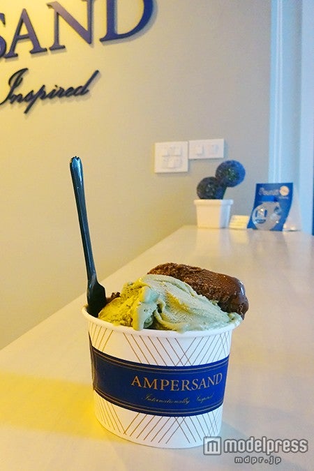 抹茶味とチョコレート味は相性抜群