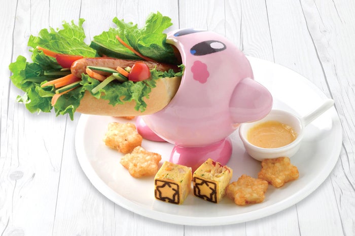 カービィのすいこみ!ホットドッグ with チーズソース1,580円(税別)(提供写真)