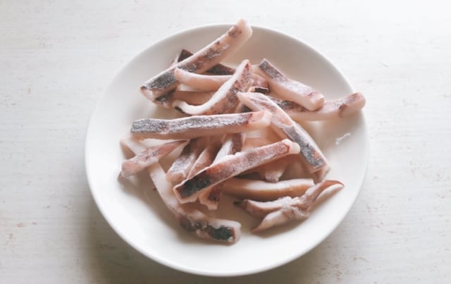 やわらか焼きいか解凍前