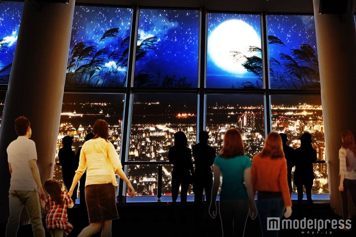 東京スカイツリー 中秋の名月 と夜景のコラボ演出が神秘的 女子旅プレス 東京スカイツリー 中秋の名月 と夜景のコラボ演出が神秘的 女子旅プレス