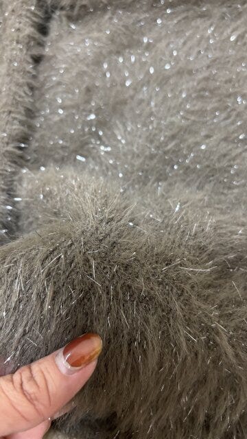 GUシャイニークルーネックカーディガン GUシャイニークルーネックカーディガンの生地感