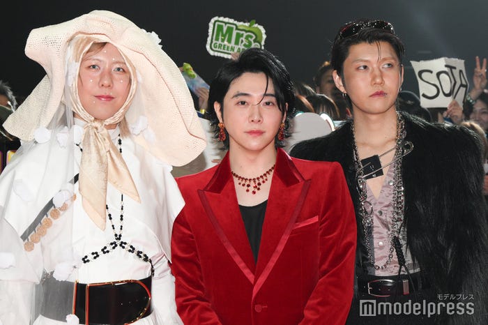 藤澤涼架、大森元貴、若井滉斗/Mrs. GREEN APPLE(C)モデルプレス