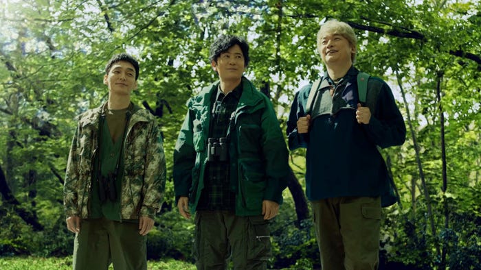 草なぎ剛、稲垣吾郎、香取慎吾/新CM「素晴らしい過去になろう 愛鳥活動 2024」篇より(提供写真)