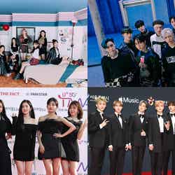 （上段）Kep1er、Stray Kids（提供写真）、Red Velvet、NCT DREAM／Photo by Getty Images