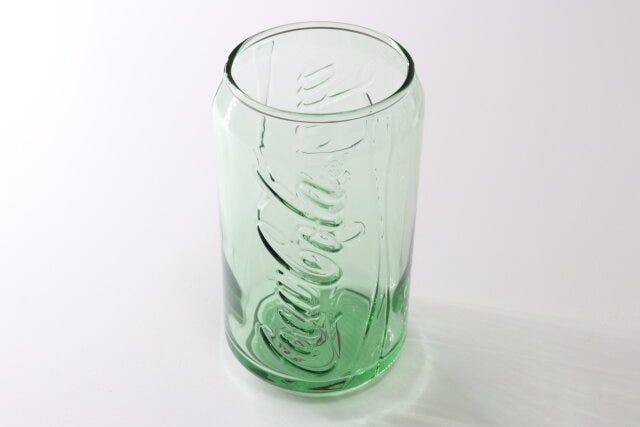 ダイソー　缶型グラス（コカ・コーラ、SSCF）