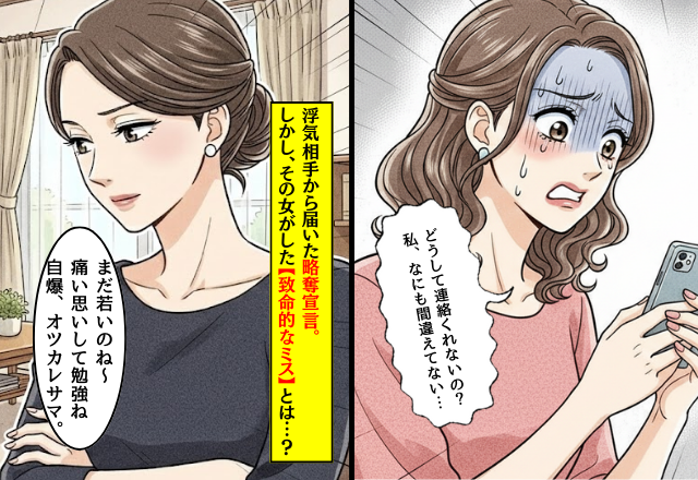 「彼は私のもの♡」浮気相手から届いた略奪宣言。しかし⇒【致命的なミス】を問い詰めた瞬間…女が自ら絶望した話。