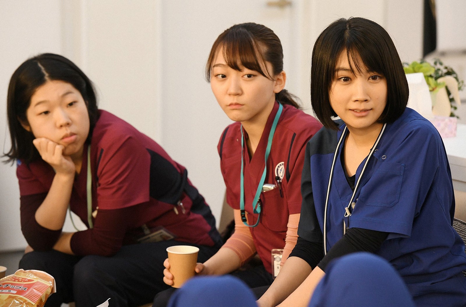 うらじぬの、土路生優里、松本穂香／「病室で念仏を唱えないでください」第7話より（C）TBS