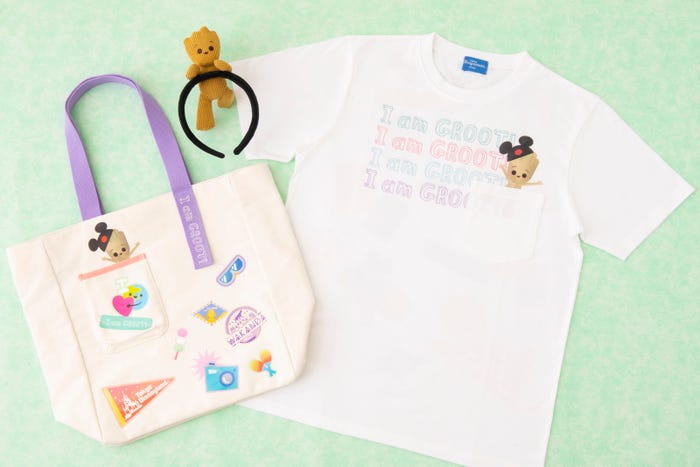 トートバッグ4,900円、カチューシャ2,400円、Tシャツ(Mサイズ、Lサイズ)各3,200円(C)Disney (C)2024 MARVEL