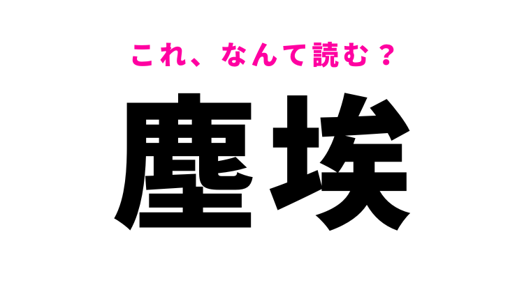 塵埃 はなんて読む ひらがな4文字の言葉 モデルプレス