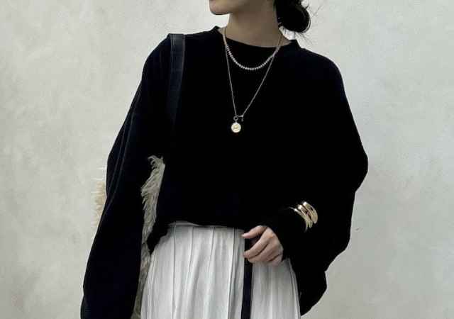 冬は黒スウェットで品のある抜け感をプラス♡ラフになりすぎない！きれいめカジュアルコーデ集