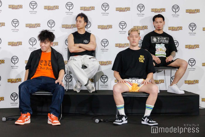 (後列)大野篤貴、カンジ(前列)サイコ松本、ぬりぼう(C)モデルプレス