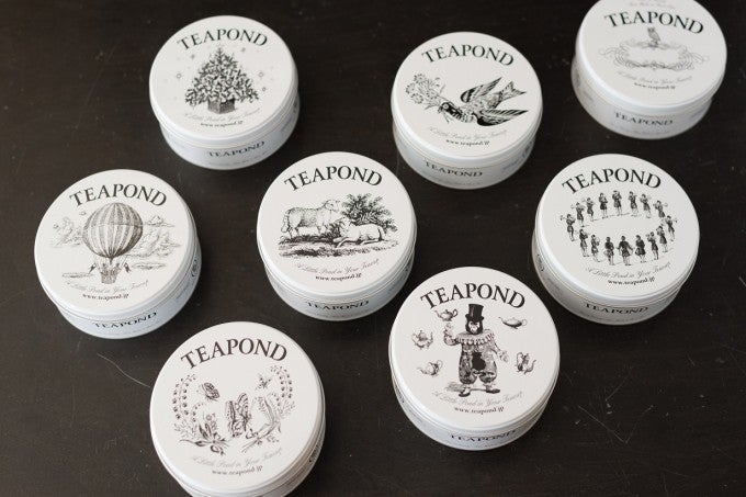 清澄白河にある紅茶専門店「TEAPOND」で販売している紅茶缶