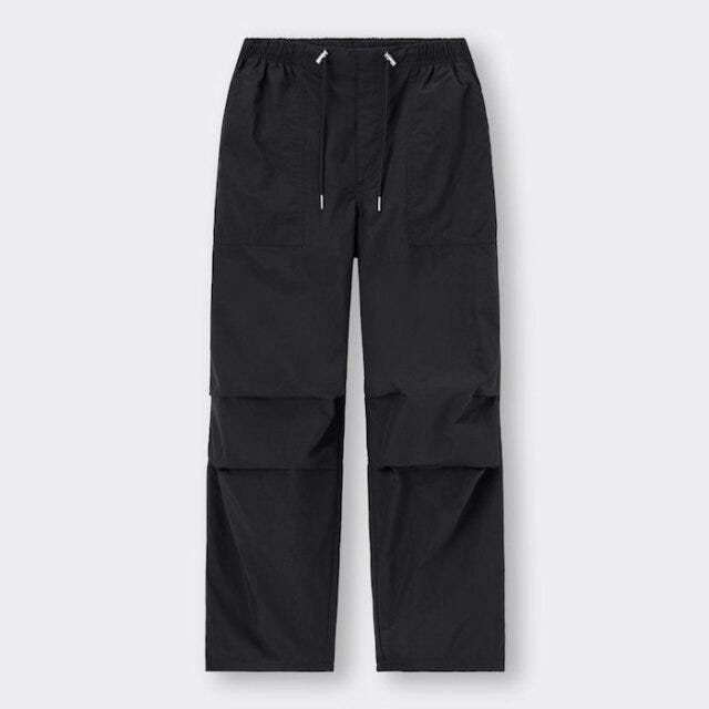 GU　ショート丈トップス　韓国ストリート　スタイルアップ　EccO　イラスト　ベイカーワイドパンツ