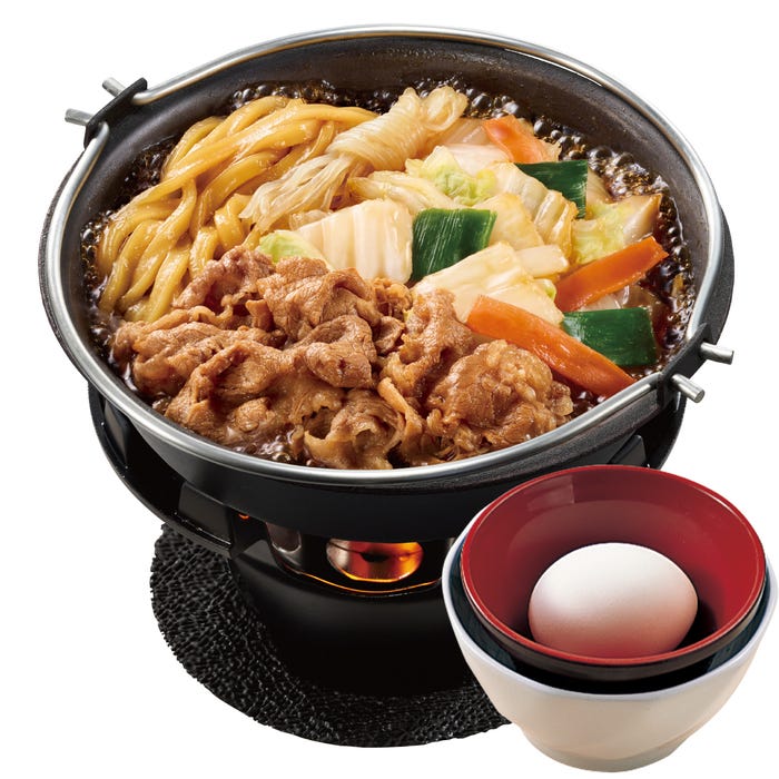牛すき鍋 単品(たまご1個)820円(提供写真)
