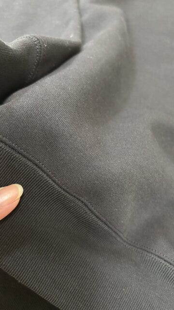 ユニクロスウェットオーバーサイズプルパーカ ユニクロスウェットオーバーサイズプルパーカの生地感