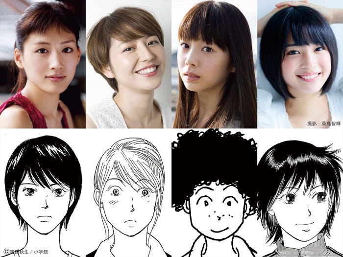 キャスト陣と原作イラスト