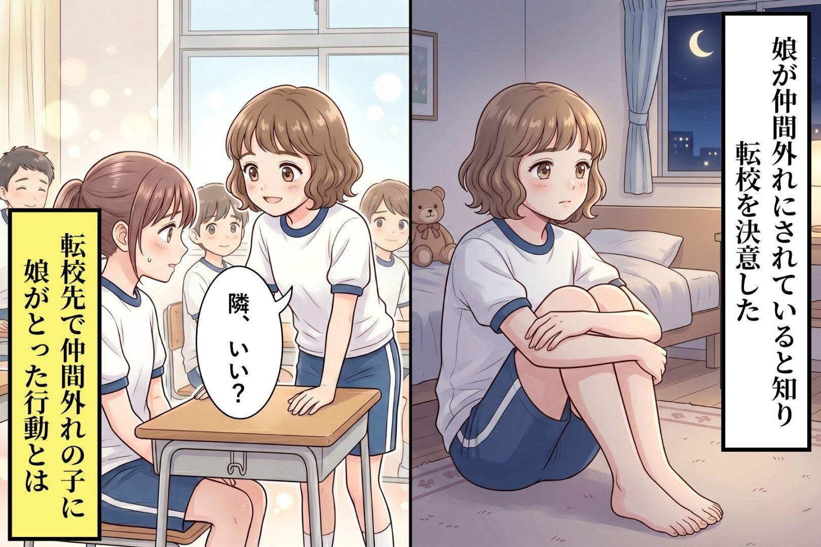 仲間外れにされて転校した娘が「友達ができたよ」と笑った夜、私がひとりで泣いた理由