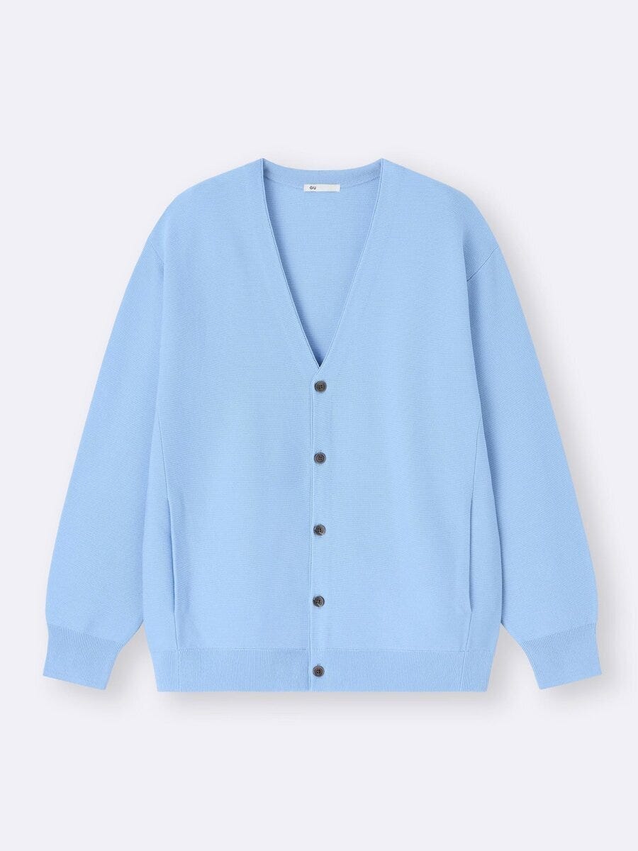 2026gu大人女性おすすめ春ウォッシャブルVネックカーディガン