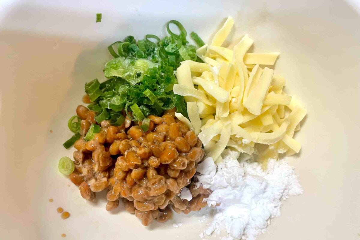 ねぎ納豆チーズ焼き