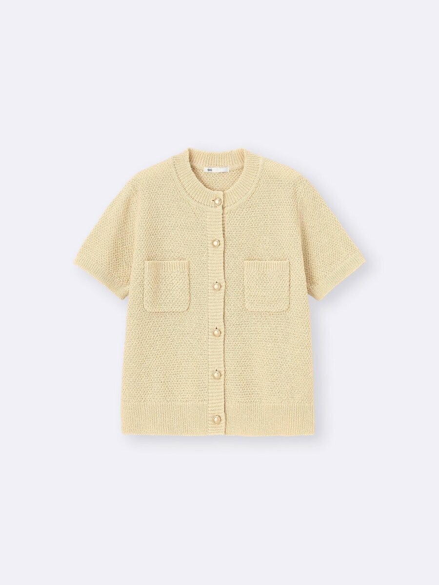 2026gu春大人女性おすすめメタルボタンカーディガン