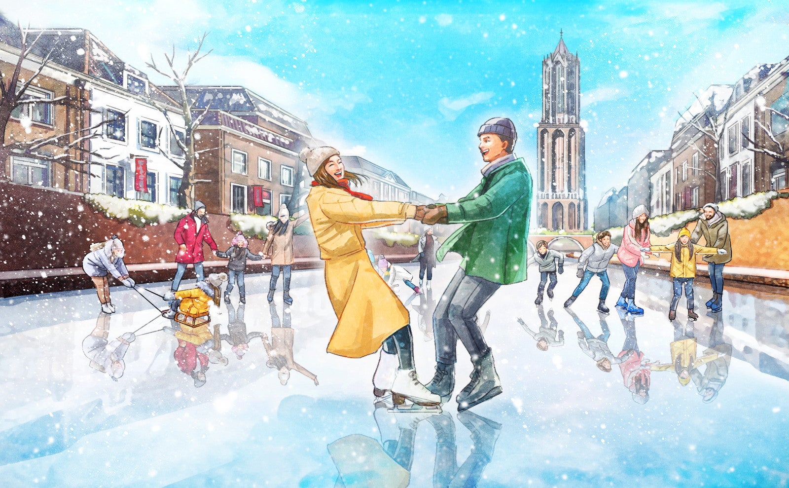 運河アイススケート／画像提供：ハウステンボス