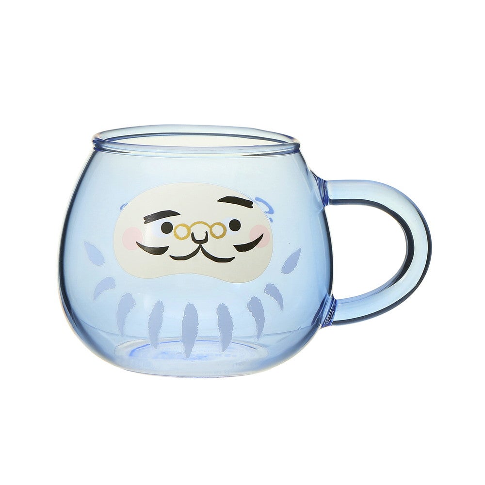 耐熱グラスマグだるまブルー296ml ¥2,640／画像提供：スターバックス コーヒー ジャパン