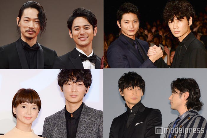 綾野剛(左上から時計回りに)「怒り」直人さん(左)「S-最後の警官-」蘇我さん(右)「闇金ウシジマくん」戌亥さん(左)「ピースオブケイク」菅原さん(右)(C)モデルプレス