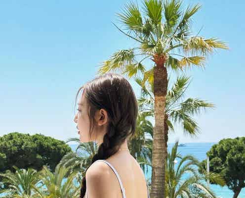 aespaニンニン、タトゥーもチラリ ランジェリー姿の美貌に反響「女神そのもの」